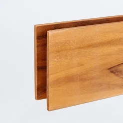 Hängelampen|Wohnzimmerlampen*Elstead LED Pendelleuchte Holz Furnier Teak 3000 K 127 cm lang