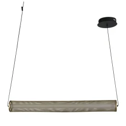 Bürolampen|Wohnzimmerlampen*Searchlight LED Pendelleuchte in Gold Schwarz Metall 26 W 92 cm