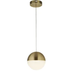 Hängelampen|Led Lampen*Searchlight LED Pendelleuchte Kugel Ø 25 cm H: max. 1,5 cm Glas Metall