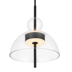 Maytoni LED Pendelleuchte Metall Glas H: max. 348 cm Schwarz< Hängelampen|Led Lampen