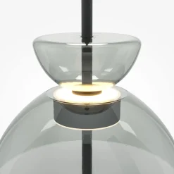 Hängelampen|Led Lampen*Maytoni LED Pendelleuchte Metall Rauchglas H: max. 348 cm BRUNO