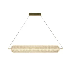 Searchlight LED Pendelleuchte Metall in Messing 42 W 3000 K 108 cm< Bürolampen|Wohnzimmerlampen