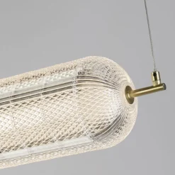 Searchlight LED Pendelleuchte Metall in Messing 42 W 3000 K 108 cm< Bürolampen|Wohnzimmerlampen