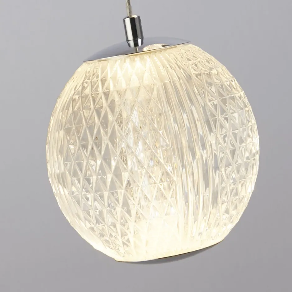 Wohnzimmerlampen|Esszimmer Lampen*Searchlight LED Pendelleuchte Metall 5-flammig 21 W L:30 cm Chrom