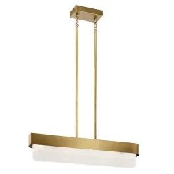 Hängelampen|Led Lampen*Elstead LED Pendelleuchte Metall Glas L: 92,5 cm in Messing