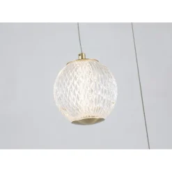 Searchlight LED Pendelleuchte Metall 21 W Ø30 cm 5-flmg in Messing< Bürolampen|Wohnzimmerlampen