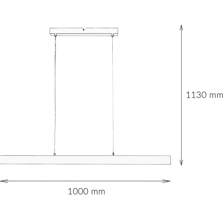 Wohnzimmerlampen|Metall Lampen*Easylight LED Pendelleuchte Metall dimmbar L: 100 cm Schwarz Modern
