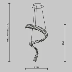 Maytoni LED Pendelleuchte Metall warmweiß 3000 K 3300 lm Modern< Hängelampen|Led Lampen