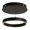 Hängelampen|Led Lampen*Searchlight LED Pendelleuchte Metall Schwarz rund Ø 44 cm Ring