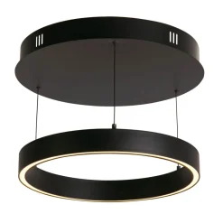 Hängelampen|Led Lampen*Searchlight LED Pendelleuchte Metall Schwarz rund Ø 44 cm Ring