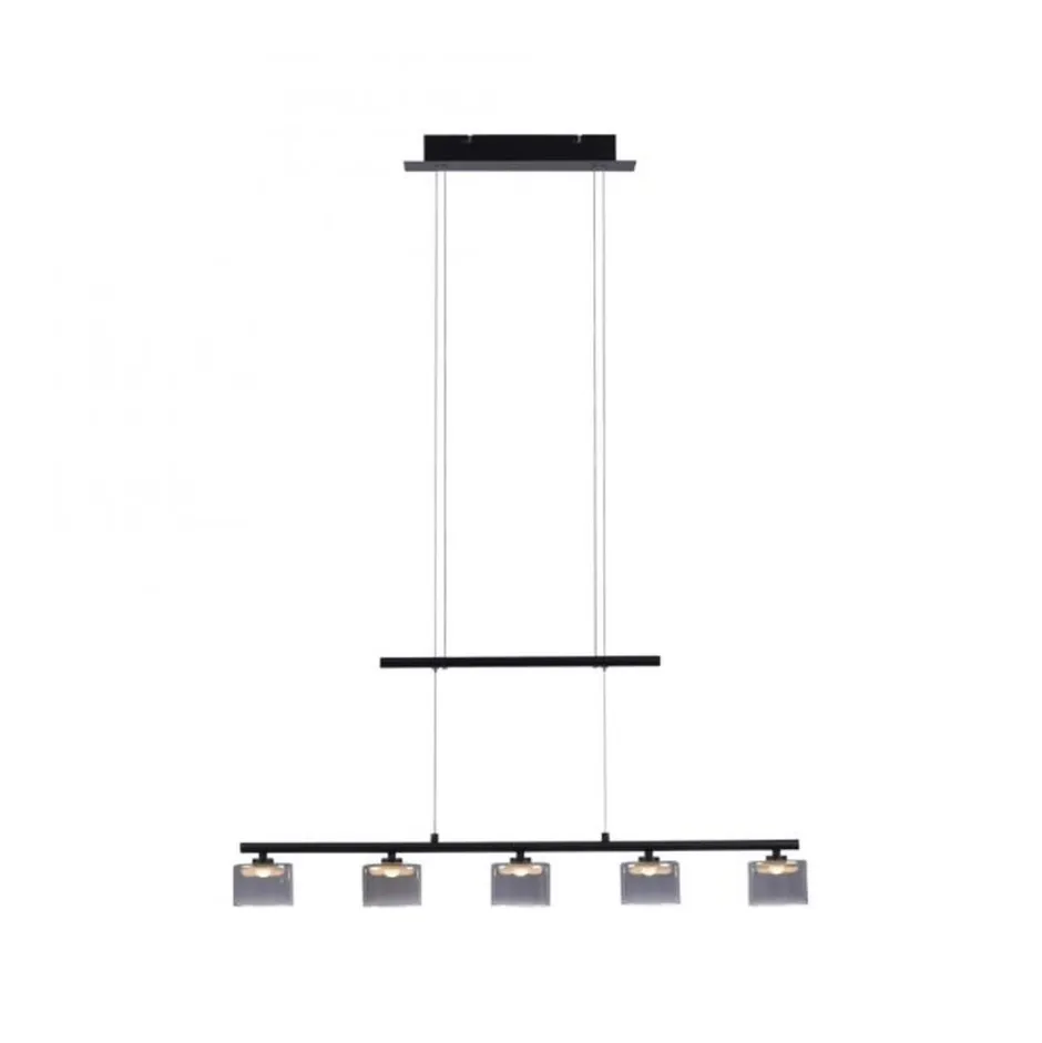 Paul Neuhaus LED Pendelleuchte Rauchglas blendarm 80 cm lang 20 W< Hängelampen|Bürolampen