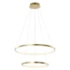 Just Light LED Pendelleuchte Ringe in Gold Metall Ø50 cm 3000 K< Hängelampen|Bürolampen
