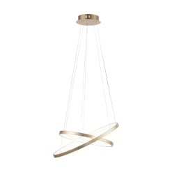 Just Light LED Pendelleuchte Ringe in Gold Metall Ø50 cm 3000 K< Hängelampen|Bürolampen