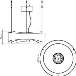 Elstead LED Pendelleuchte rund Ø 60 cm Teak-Holz Furnier Modern< Hängelampen|Bürolampen