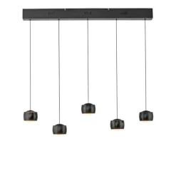 Hängelampen|Bürolampen*Just Light LED Pendelleuchte Schwarz Metall warmweiß 3000 K 110 cm