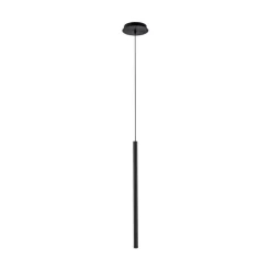 Hängelampen|Bürolampen*Paul Neuhaus LED Pendelleuchte Schwarz Metall Ø2,5 cm rund dimmbar