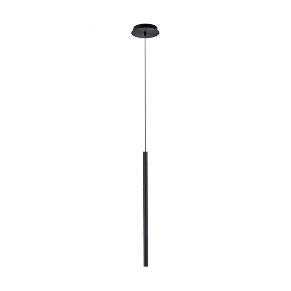 Hängelampen|Bürolampen*Paul Neuhaus LED Pendelleuchte Schwarz Metall Ø2,5 cm rund dimmbar