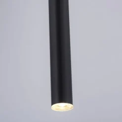 Hängelampen|Bürolampen*Paul Neuhaus LED Pendelleuchte Schwarz Metall Ø2,5 cm rund dimmbar