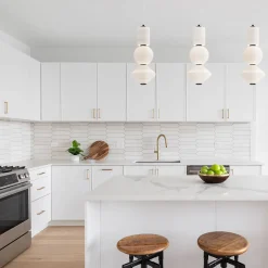 Elstead LED Pendelleuchte Schwarz Weiß verstellbar aus Metall Glas< Hängelampen|Led Lampen