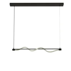 Searchlight LED Pendelleuchte Schwarz matt Weiß Metall 2700 K B: 1 m< Hängelampen|Led Lampen