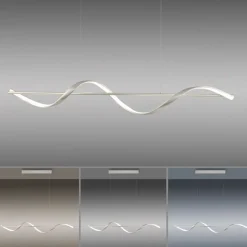 Paul Neuhaus LED Pendelleuchte Silber Fernbedienung 121 cm dimmbar< Hängelampen|Bürolampen