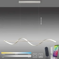 Paul Neuhaus LED Pendelleuchte Silber Fernbedienung 121 cm dimmbar< Hängelampen|Bürolampen