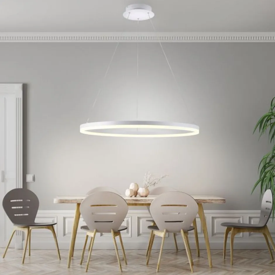 Paul Neuhaus LED Pendelleuchte Weiß dimmbar 52 W 3000 K Ø80 cm Ring< Hängelampen|Bürolampen