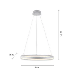 Paul Neuhaus LED Pendelleuchte Weiß dimmbar 52 W 3000 K Ø80 cm Ring< Hängelampen|Bürolampen