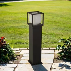 Searchlight LED Pollerleuchte 65 cm IP54 Schwarz Weiß 3000 K 746 lm< Wegeleuchten|Moderne Außenleuchten