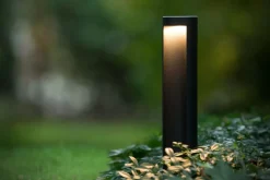 Wegeleuchten|Led Außenleuchten* LED Pollerleuchte Aluminium Schwarz 65 cm IP54 3000 K