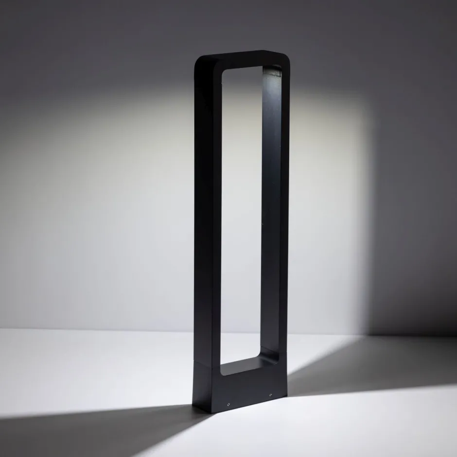 TK Lighting LED Pollerleuchte Metall 60 cm hoch IP54 Schwarz 480 lm< Metall Lampen|Wegeleuchten