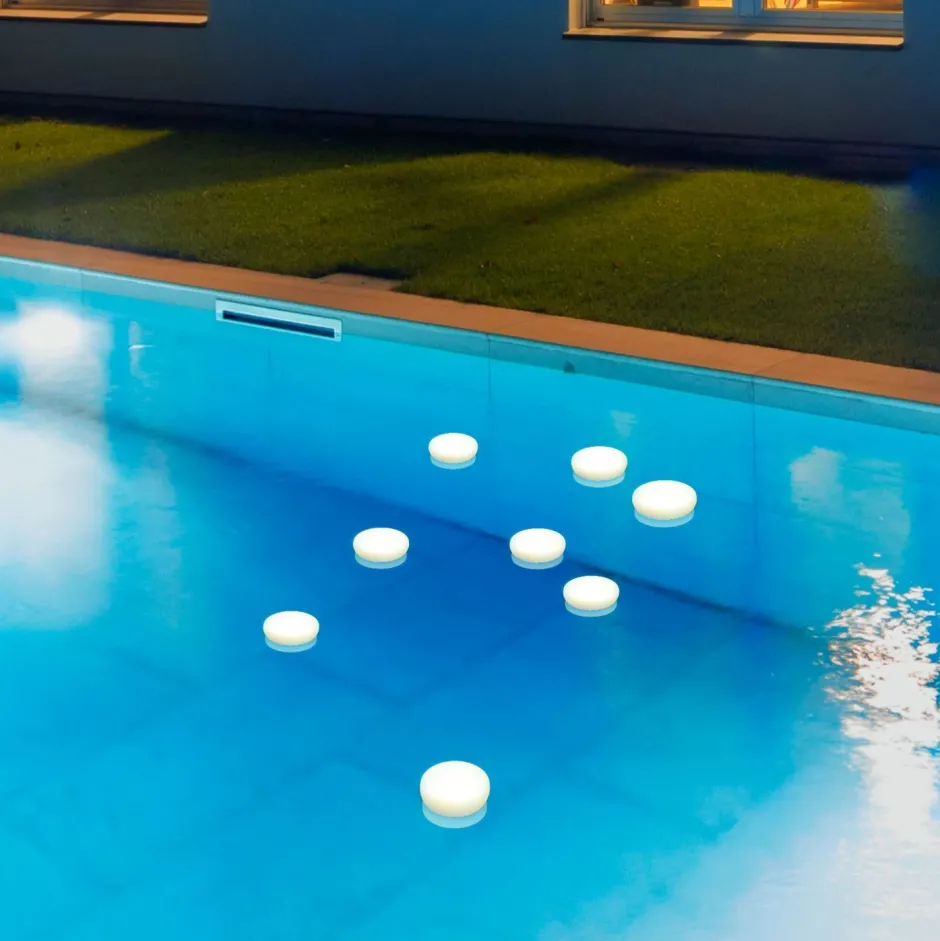 Kabellose Und Akku-Leuchten|Dekolampen Außen*Newgarden LED Poolleuchte ohne Bohren Farbwechsel dimmbar IP68 Ø 12 cm