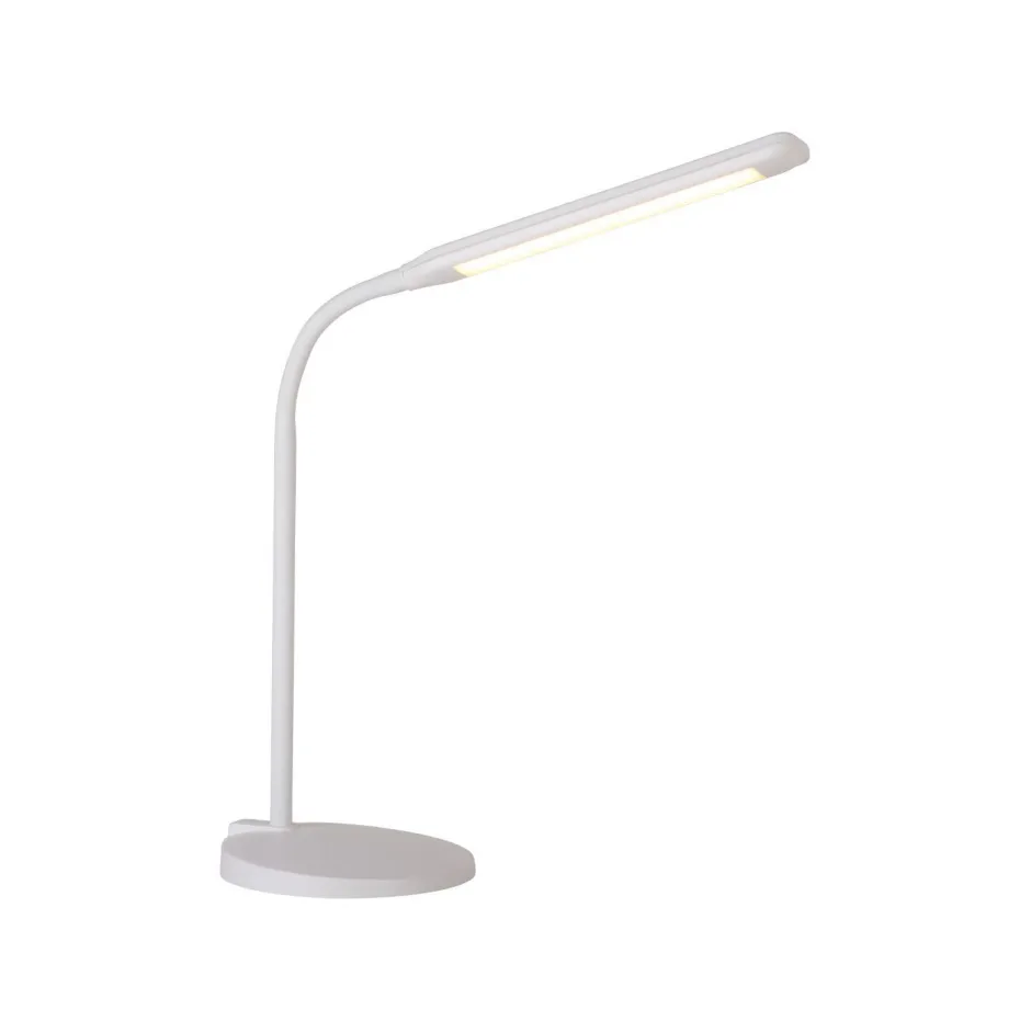 Bürolampen|Schlafzimmer Lampen*Just Light LED SchreibTischlampe Metall Weiß Touch 64 cm flexibel