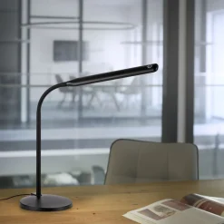 Just Light LED SchreibTischlampe Schwarz Touch 64 cm 6 W flexibel< Bürolampen|Schlafzimmer Lampen
