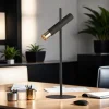 Metall Lampen|Bürolampen*Searchlight LED Schreibtischlampe Schwarz Gold 3000 K 50,5 cm