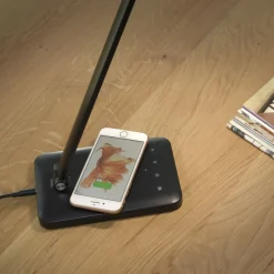 Bürolampen|Schlafzimmer Lampen*Just Light LED SchreibTischlampe Schwarz Touch 680 lm verstellbar