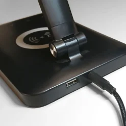 Bürolampen|Schlafzimmer Lampen*Just Light LED SchreibTischlampe Schwarz Touch 680 lm verstellbar