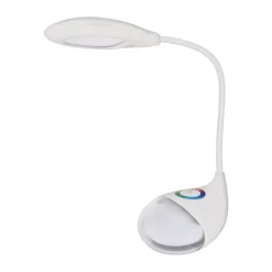 Led Lampen|Tischlampen*Strühm LED Schreibtischlampe Touch Dimmer Flexarm 32 cm Weiß