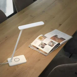 Just Light LED SchreibTischlampe Weiß Touch 61,5 cm 5 W flexibel< Bürolampen|Schlafzimmer Lampen