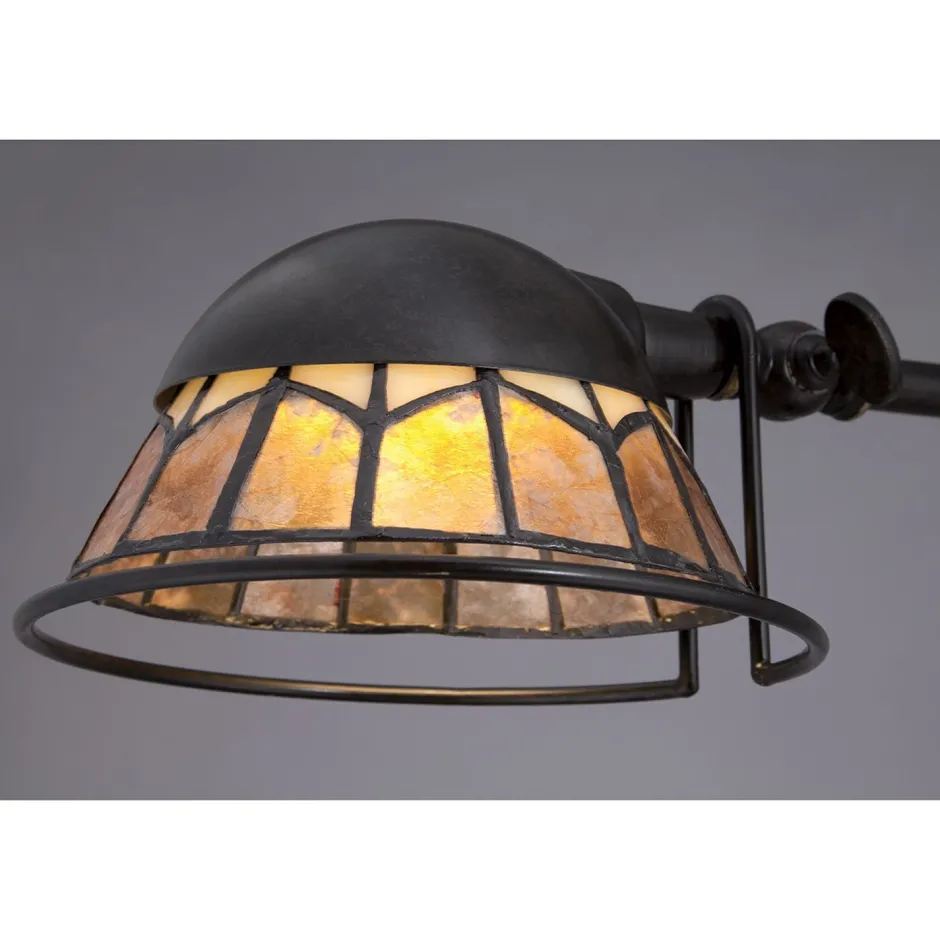 Schreibtischlampen|Jugendstil Lampen*Elstead LED Schreibtischleuchte dimmbar in Bronze antik