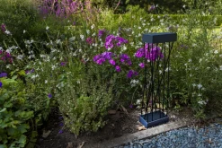 Metall Lampen|Wegeleuchten*Eco-Light LED Solar Erdspießstrahler Schwarz Metall H:60 cm IP54