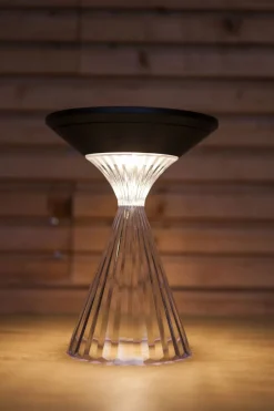 Eco-Light LED Solar Tischlampe IP54 20 cm 390 lm USB-C Schwarz< Solarleuchten|Led Außenleuchten