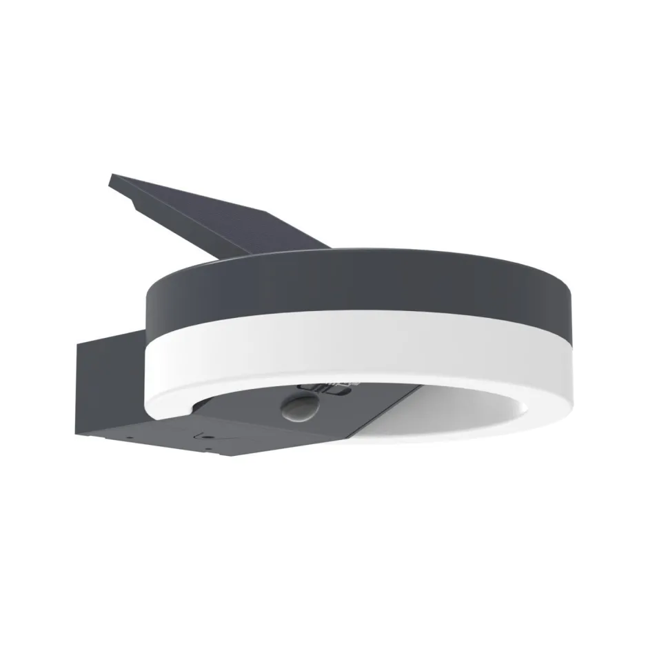 Eco-Light LED Solar Wandlampe Sensor Anthrazit IP54 12 W 4000 K< Solarleuchten|Led Außenleuchten