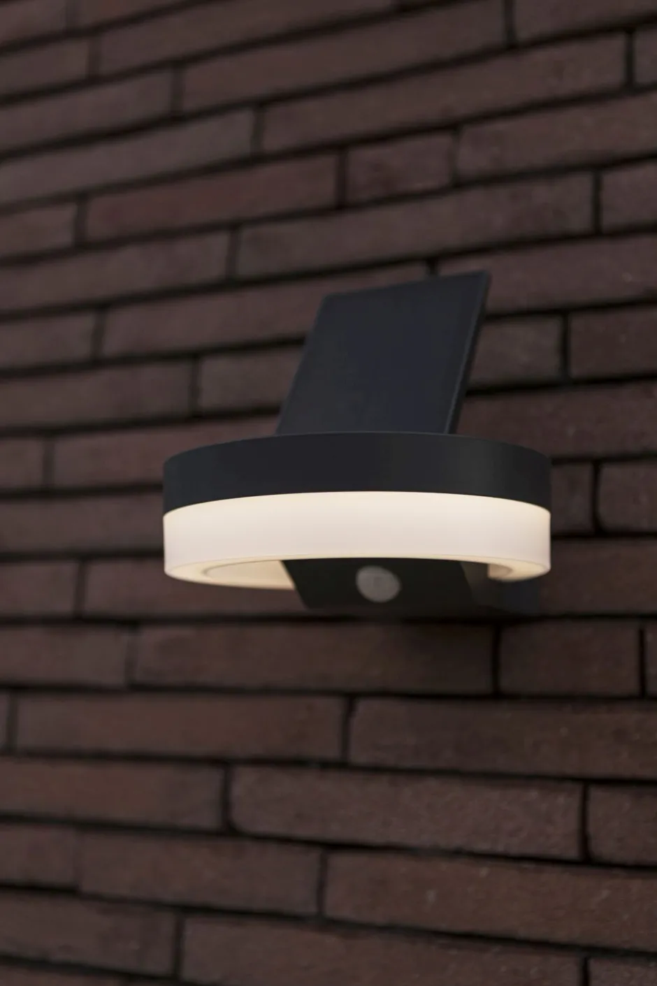 Eco-Light LED Solar Wandlampe Sensor Anthrazit IP54 12 W 4000 K< Solarleuchten|Led Außenleuchten