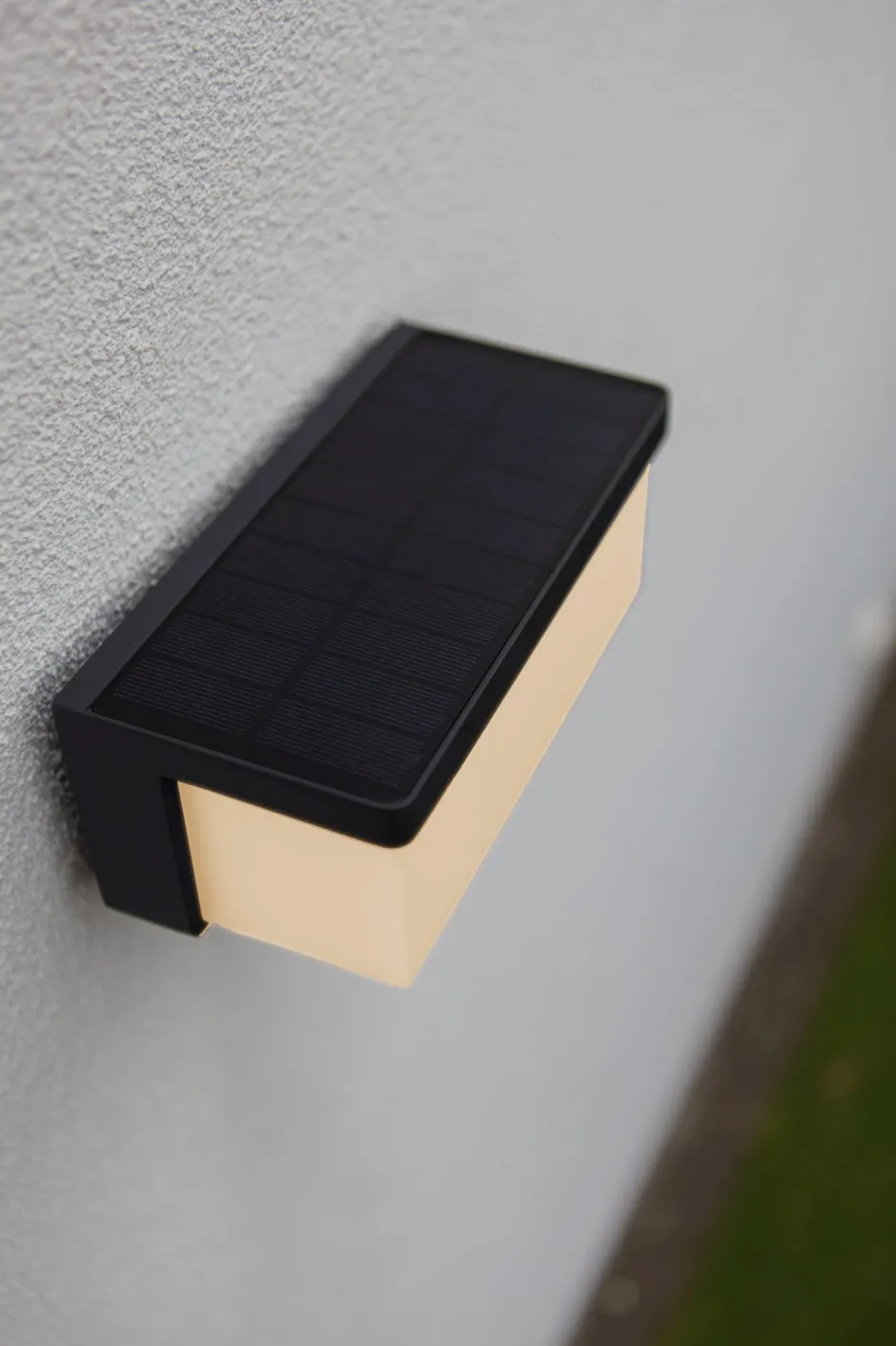 Eco-Light LED Solar Wandleuchte außen Hybrid Netzbetrieb IP44 9 W< Metall Lampen|Led Außenleuchten