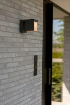 Eco-Light LED Solar Wandleuchte Bewegungsmelder IP54 H:13,5 cm< Metall Lampen|Solarleuchten