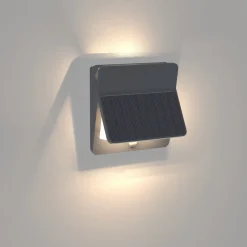 Eco-Light LED Solar Wandleuchte mit Bewegungssensor IP54 3000 K< Metall Lampen|Solarleuchten