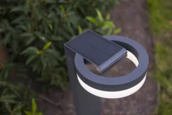 Eco-Light LED Solar Wegeleuchte Sensor Anthrazit IP54 12 W 74 cm< Metall Lampen|Solarleuchten