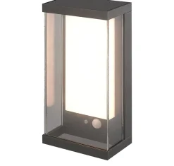 Metall Lampen|Solarleuchten*Searchlight LED Solarlampe Außen mit Bewegungsmelder Aluminium IP54