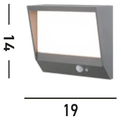 Metall Lampen|Solarleuchten*Searchlight LED Solarleuchte Außen Aluminium IP54 Bewegungsmelder
